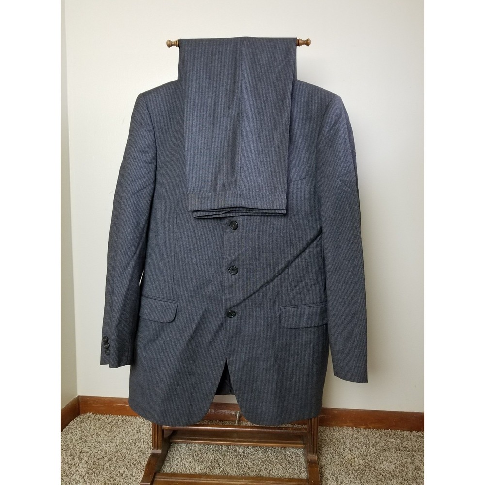 FENDI MEN'S SIZE 40L GRAY STRIPES  SUIT PANTS W36X30 MADE IN ITALY